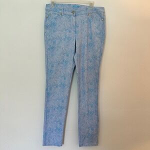 J.‎ McLaughlin Summer Lexi Snake Print Jeans Blue Woman's Size 10